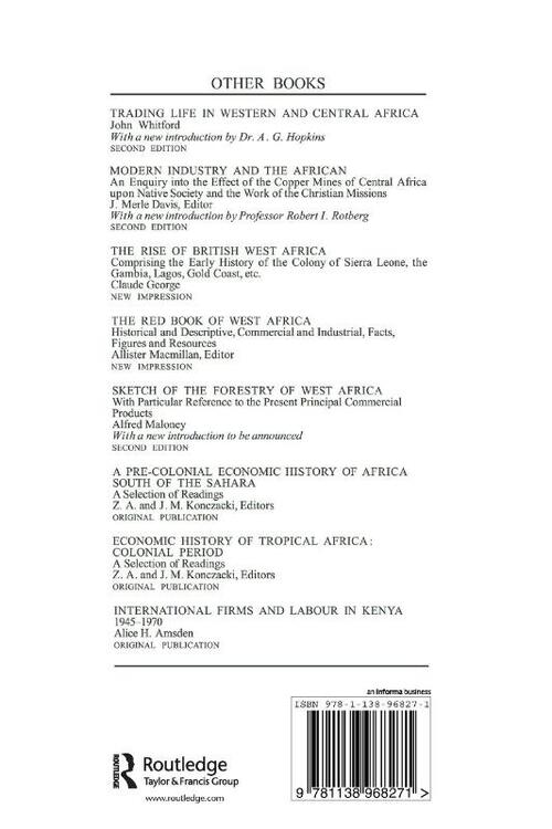 The Economic Revolution in British West Africa