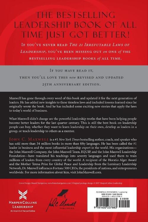 The 21 Irrefutable Laws of Leadership