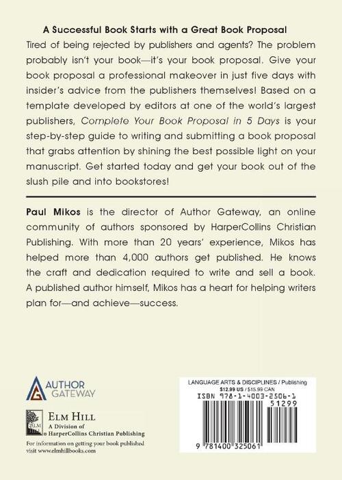 Complete Your Book Proposal in 5 Days