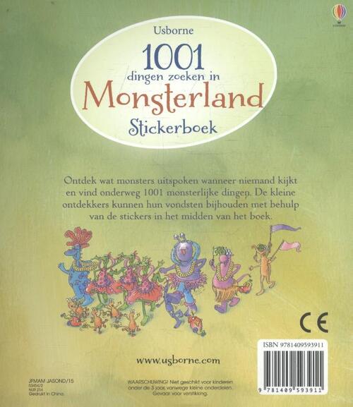 1001 Dingen Zoeken In Monsterland - Stickerboek