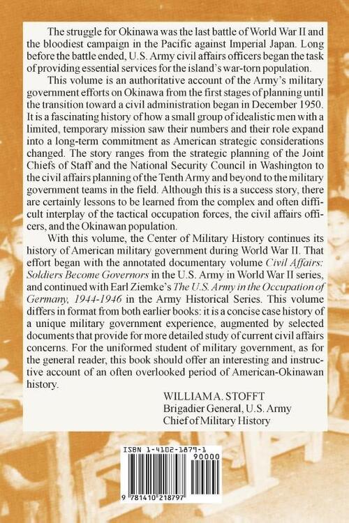 Military Government in the Ryukyu Islands, 1945-1950