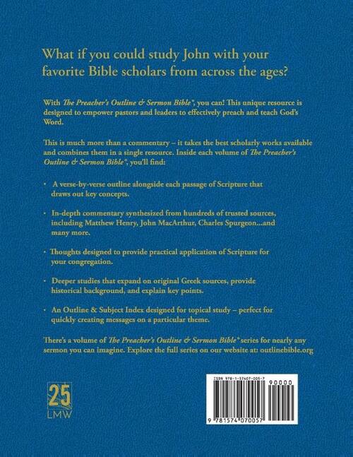 Preacher's Outline & Sermon Bible-KJV-John