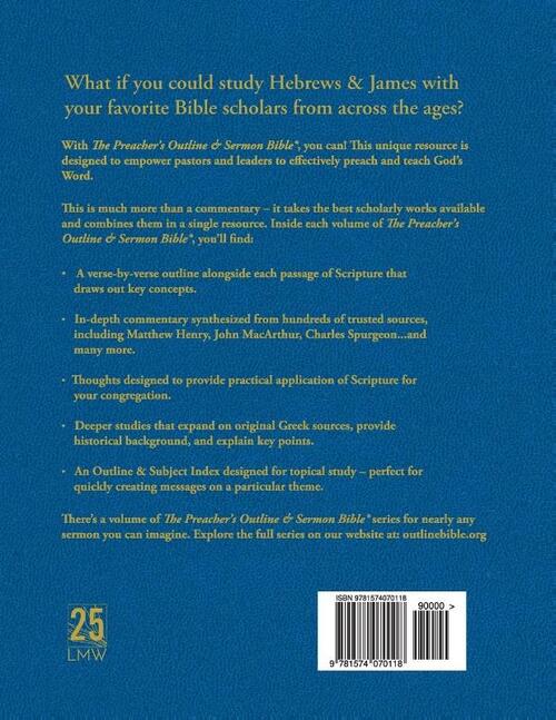 Preacher's Outline & Sermon Bible-KJV-Hebrews-James