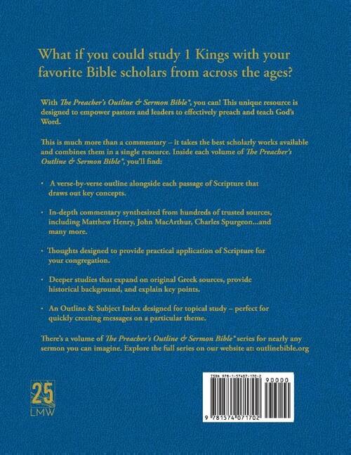 Preacher's Outline & Sermon Bible-KJV-1 Kings