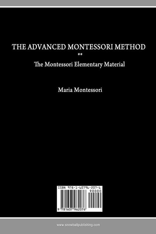 The Advanced Montessori Method - The Montessori Elementary Material