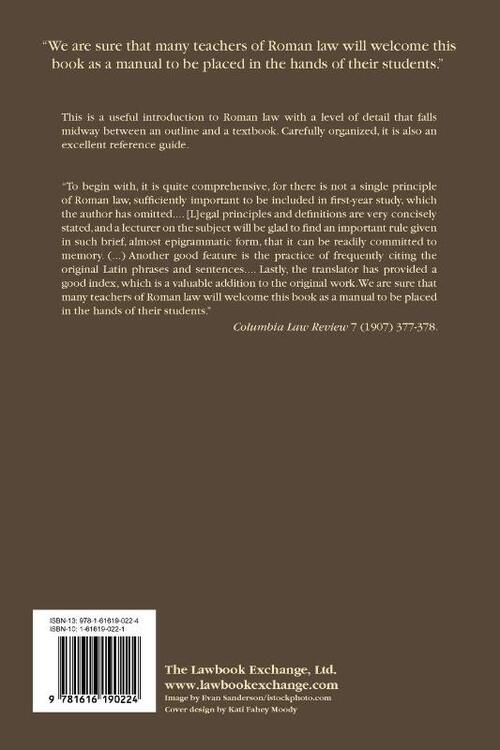 The First Year of Roman Law