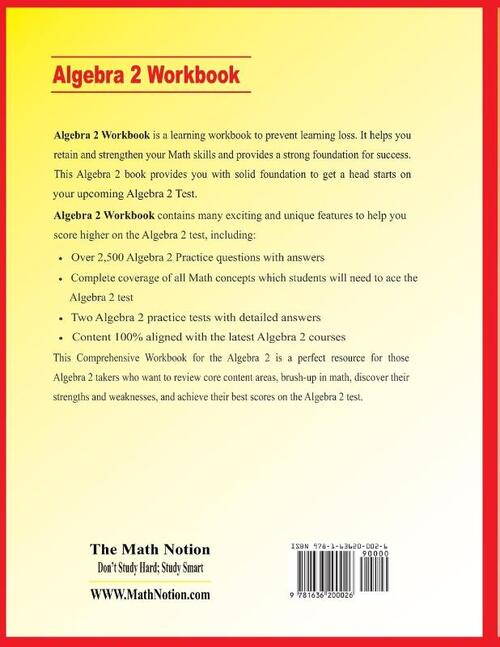 Algebra 2 Workbook