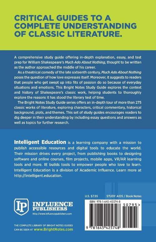 Study Guide to Much Ado About Nothing by William Shakespeare