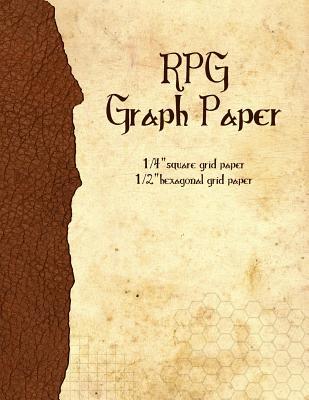 RPG Graph Paper: 1/4-inch Grid & 1/2-inch Hexagonal Grid Paper for Map-Drawing