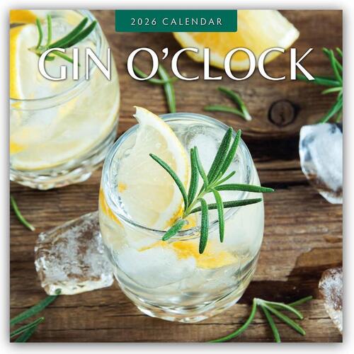 Gin O'clock 2026 Square Wall Calendar