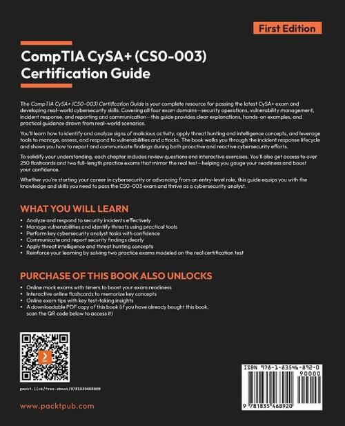CompTIA CySA+ (CS0-003) Certification Guide
