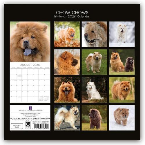 Chow Chows 2026 - 16-Monatskalender