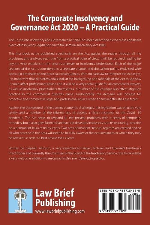 The Corporate Insolvency and Governance Act 2020 - A Practical Guide