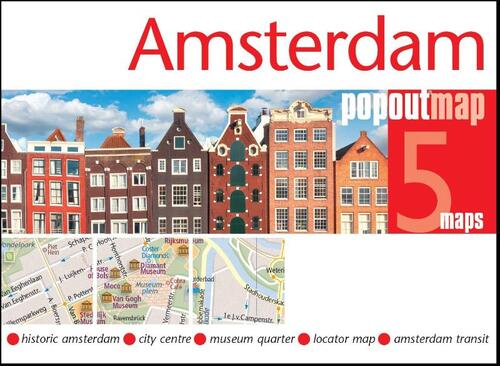 Amsterdam PopOut Map - pocket size, pop up map of Amsterdam city centre