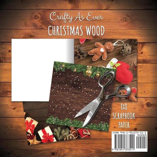 Christmas Wood Scrapbook Paper Pad 8x8 Scrapbooking Kit for Papercrafts, Cardmaking, Printmaking, DIY Crafts, Holiday Themed, Designs, Borders, Backgrounds, Patterns