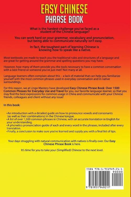 Easy Chinese Phrase Book