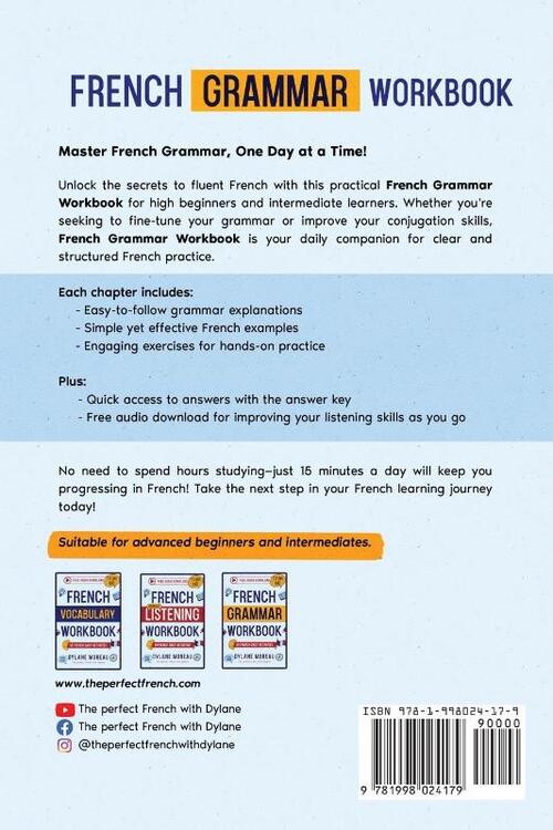 French Grammar Workbook - 50 French Grammar and Conjugation Activities for Daily Practices