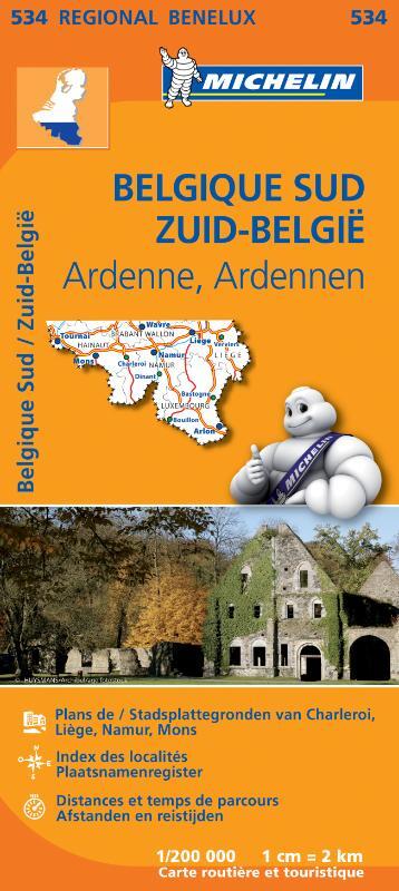 Michelin Wegenkaart 534 België Zuid, Ardennen