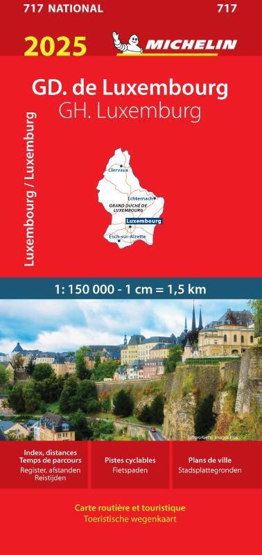 Michelin Wegenkaart 717 GH Luxemburg 2025