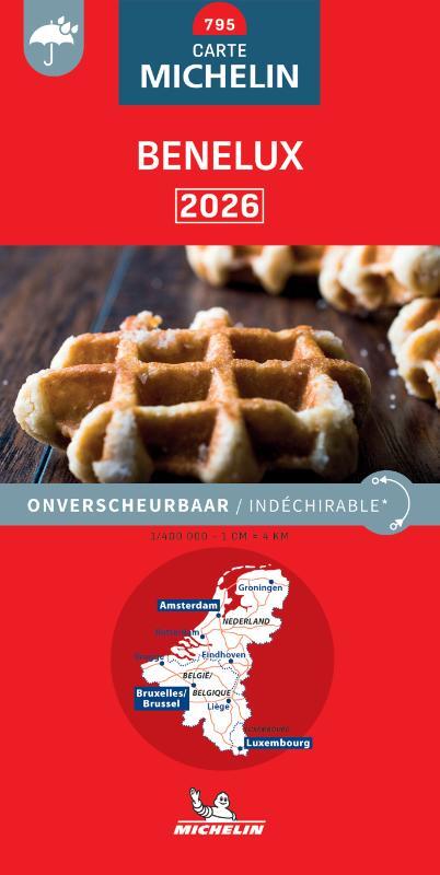 Michelin Wegenkaart 795 Benelux scheurvast 2026