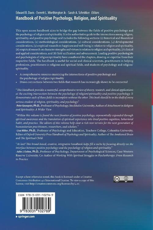 Handbook of Positive Psychology, Religion, and Spirituality