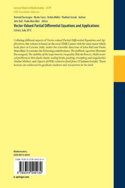 Vector-Valued Partial Differential Equations and Applications