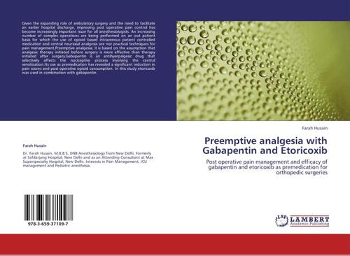 Preemptive Analgesia with Gabapentin and Etoricoxib