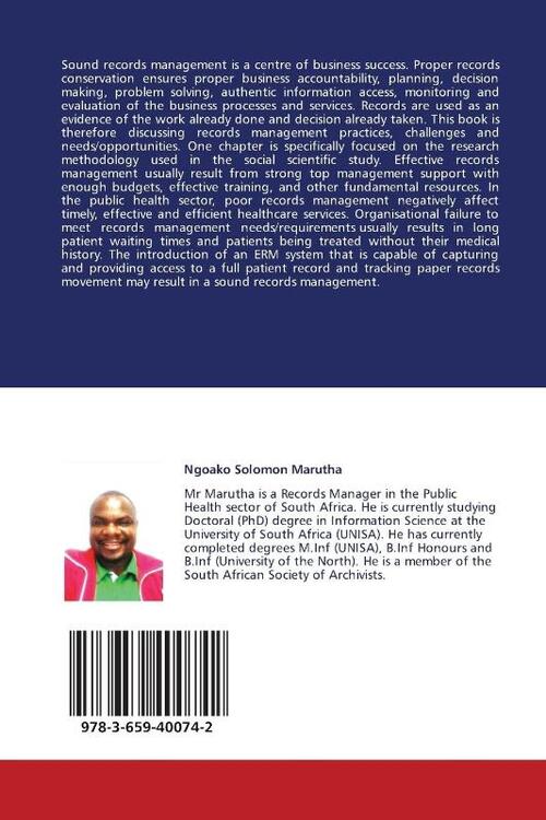 Records Management in the South African Public Health Sector