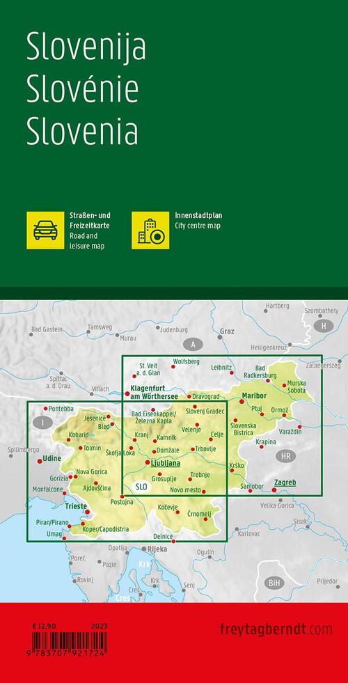 F&B Wegenkaart Slovenië 2-zijdig