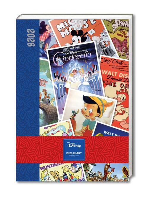 Disney Vintage Posters - A5-Tischkalender 2026