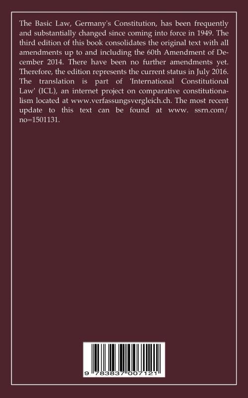The Basic Law (Grundgesetz) 2016