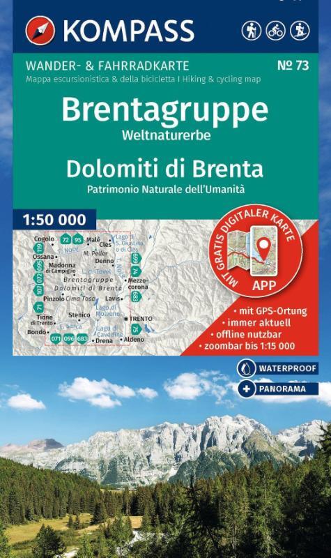Brentagruppe - Dolomiti di Brenta Hiking and Cycling Map