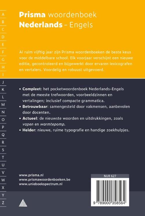 Prisma woordenboek Nederlands-Engels