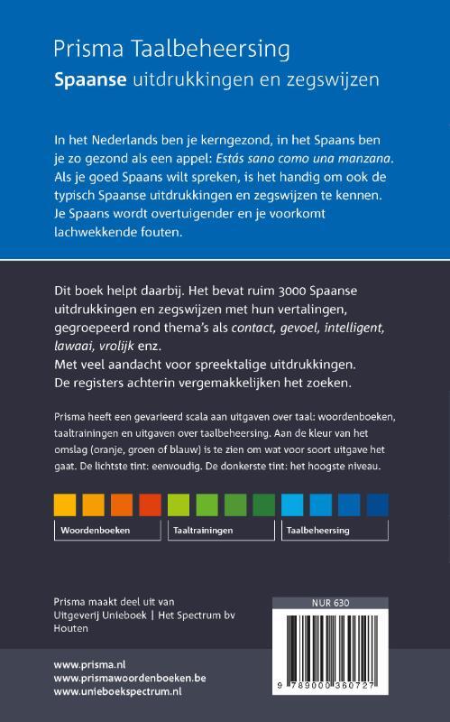 Spaanse uitdrukkingen en zegswijzen ingedeeld op onderwerp