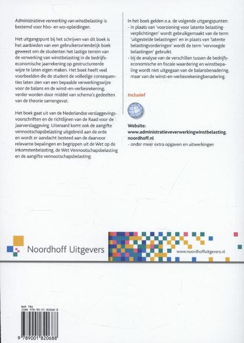 Administratieve verwerking van winstbelasting