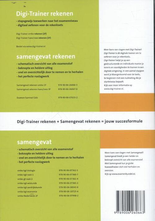 Samengevat vmbo Rekenen 2F 2e druk