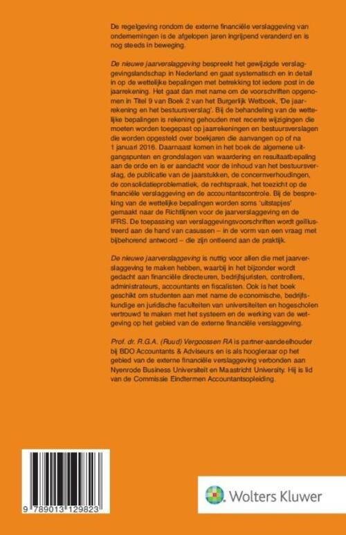 De nieuwe jaarverslaggeving