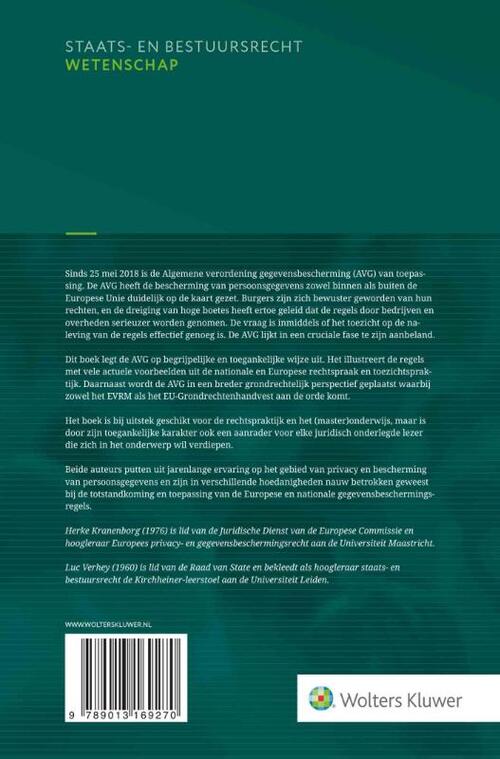 De Algemene verordening gegevensbescherming in Europees & Nederlands perspectief