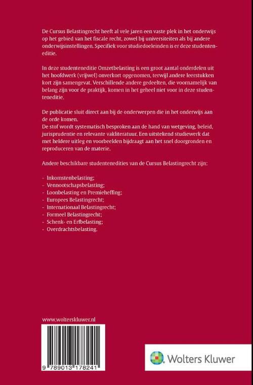 Cursus belastingrecht Omzetbelasting