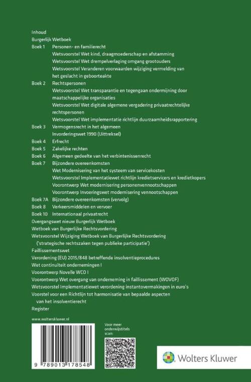 Wetteksten Burgerlijk Wetboek/Wetboek van Burgerlijke Rechtsvordering 2025-2026