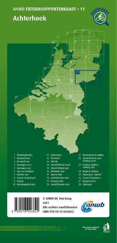 Fietsknooppuntenkaart Achterhoek 1:100.000