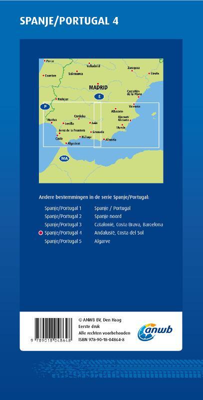 ANWB Wegenkaart Spanje/Portugal 4. Andalusië/Costa del Sol