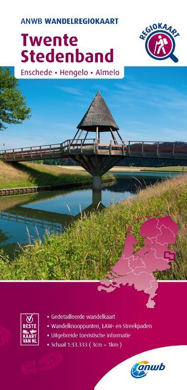 Wandelregiokaart Twente Stedenband / Enschede, Hengelo, Almelo