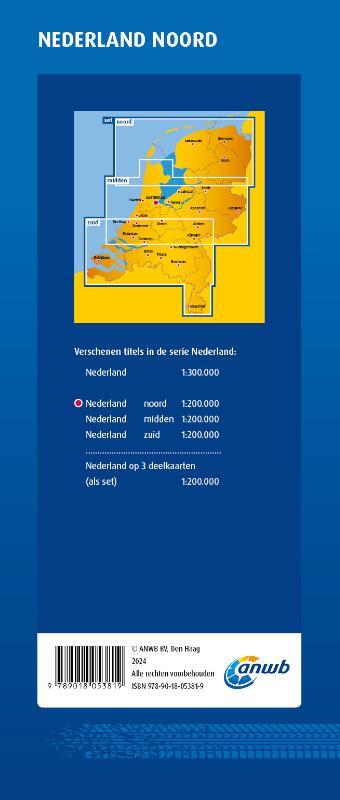 Wegenkaart Nederland Noord