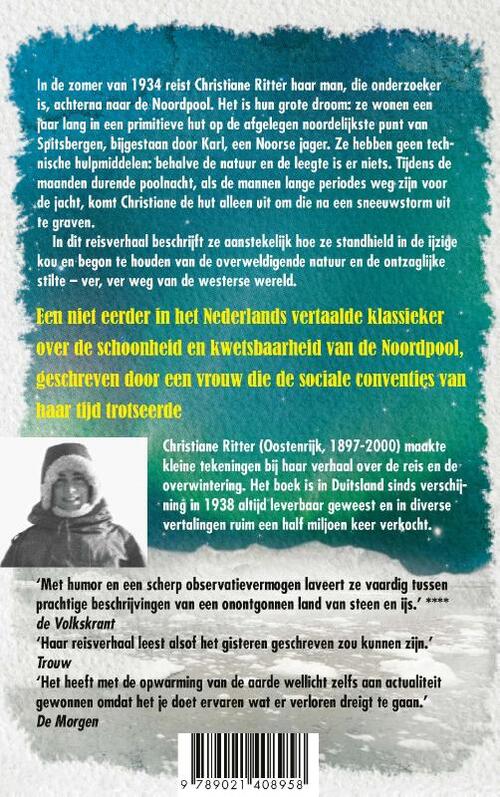 Een vrouw in de poolnacht