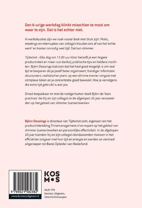 Tijdwinst-Elke dag om 15.00 uur klaar