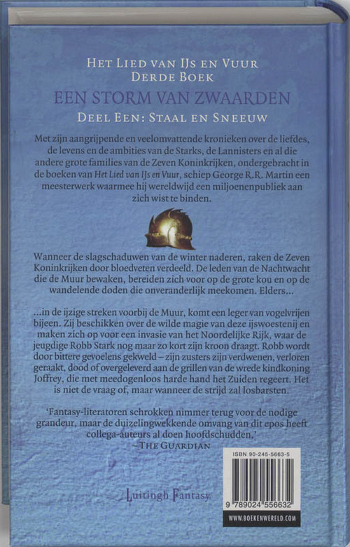 Game of Thrones - Het Lied van IJs en Vuur 3 - Een storm van zwaarden 1: Staal en sneeuw