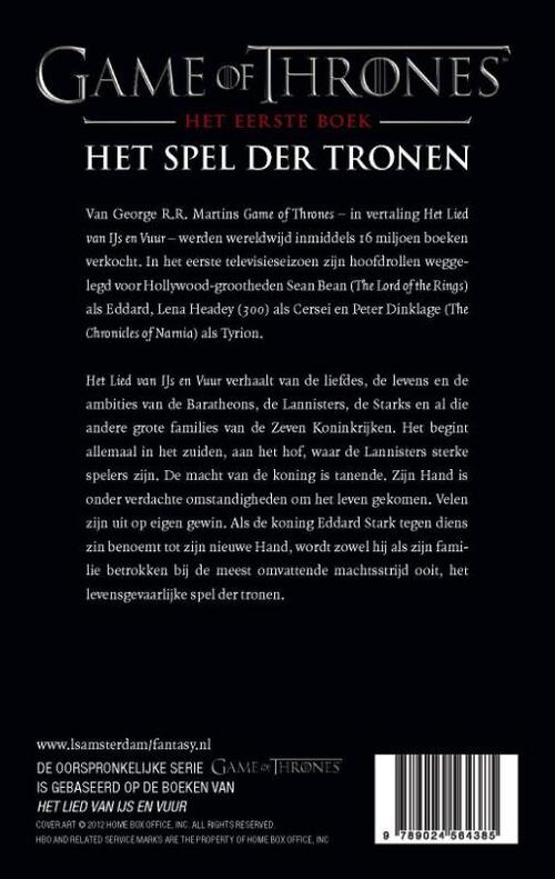 Game of Thrones - Het lied van ijs en vuur 1 - Het Spel der Tronen