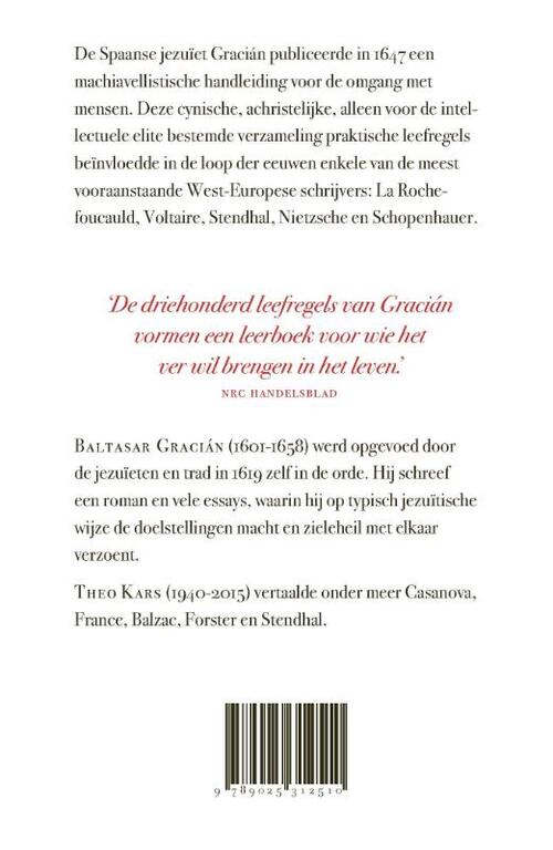 Handorakel en kunst van de voorzichtigheid