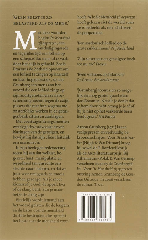 De Mensheid zij geprezen